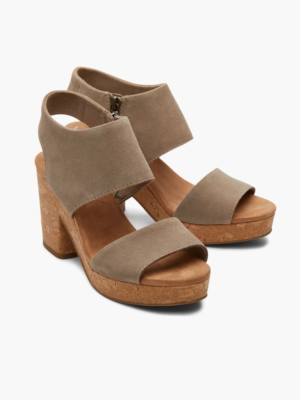 Toms Majorca Women’s Dune Suede Cork Platform Sandal Sz 11 NWT